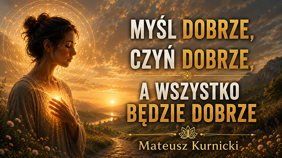 Myśl dobrze → Czyń dobrze → a wszystko będzie dobrze – Mateusz Kurnicki